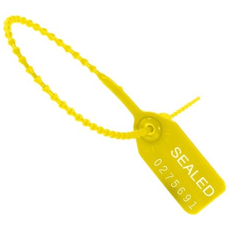 Bsc Preferred 12'' Yellow Pull-Tight Seals, 100PK BUY00017577